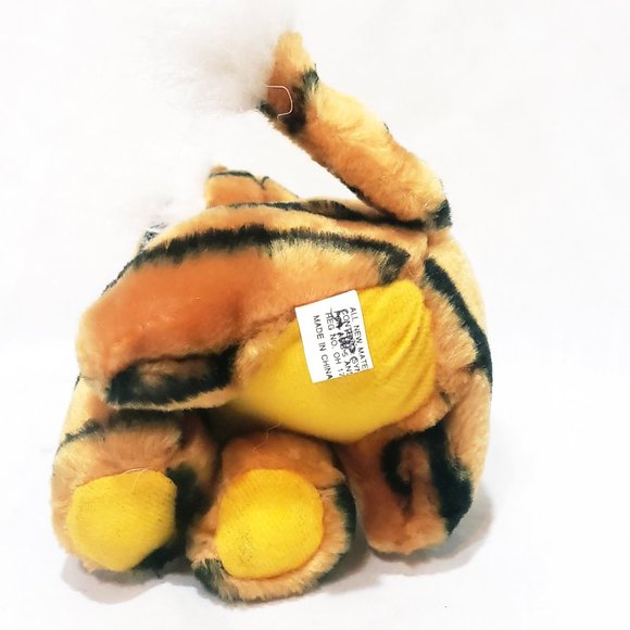 Tiger Sitting up Orange Black Plush Stuffed Animal Toy 7" Wild Cat - Picture 7 of 9